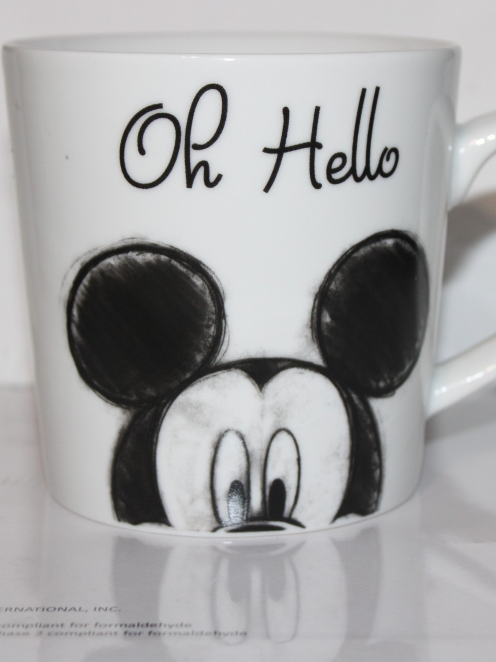 Disney Black & White 'Oh Hello' Mickey Mug